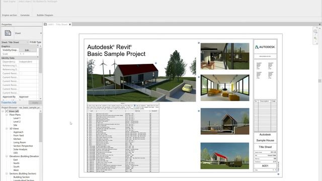 Autodesk Revit 2019 Educational Version rac basic sample project rvt Sheet A001 Title Shee смотреть онлайн
