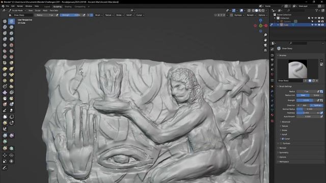 Ancient Altar - #sculptjanuary #blender #art #timelapse смотреть онлайн
