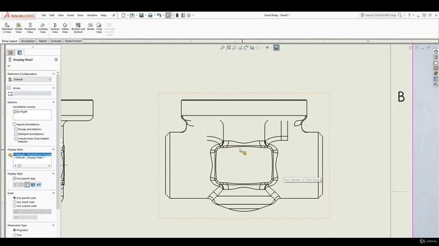 SolidWorks Drawings Part - 18 Show Hide Drawing Line смотреть онлайн