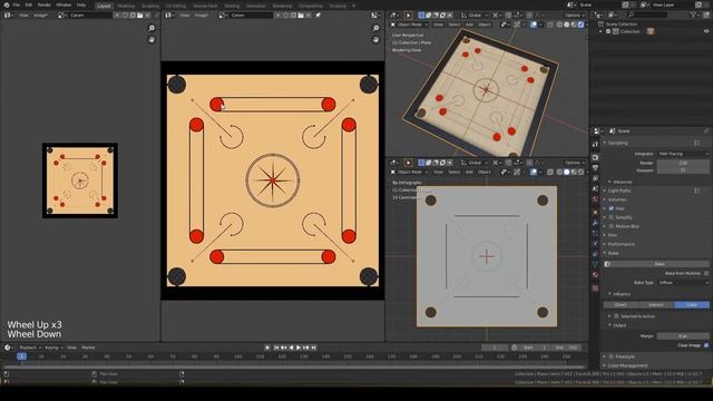 Blender 2.8 - CARROM BOARD - Part II | TEXTURING | BAKING | COINS смотреть онлайн