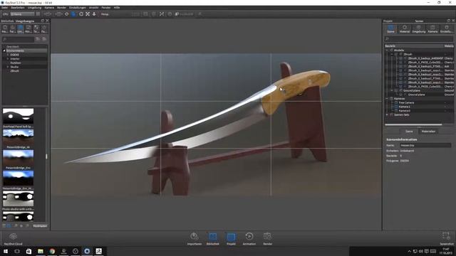 ZBrush - Anglermesser (fishing knife) - Rendering смотреть онлайн