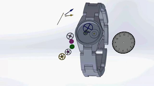 BUE ME SolidWorks Projects - H-Watchmen-Mechanical Watch смотреть онлайн