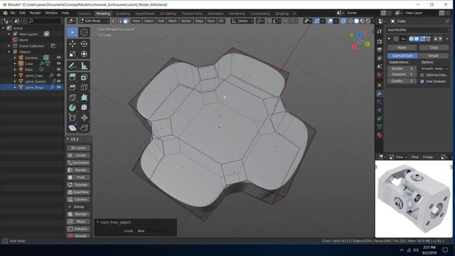 Blender Hard Surface Tutorial - Universal Joint - Part 2 смотреть онлайн