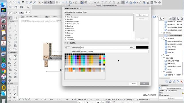 ArchiCAD - Customising pens and colours смотреть онлайн