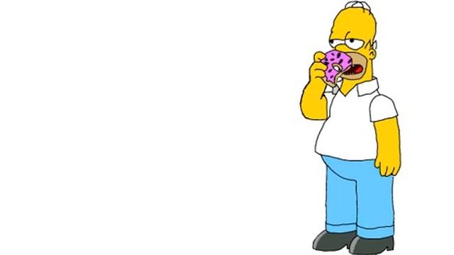 Гомер ест пончик смотреть онлайн