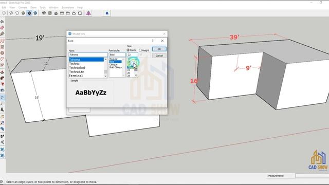 How to Change SketchUp Dimensions Font Size and Color | Set And Change Dimension in SketchUp смотреть онлайн