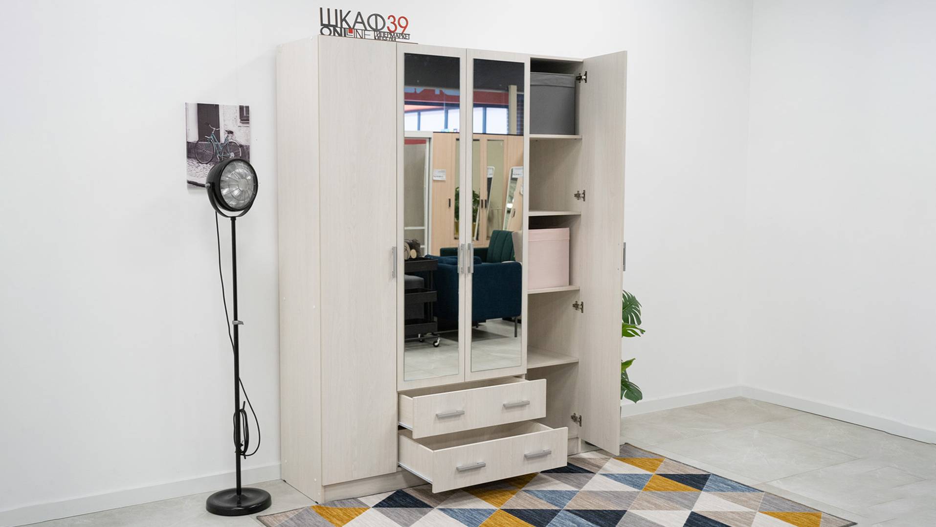 Квадро Шкаф распашной анкор/анкор (Стендмебель) смотреть онлайн