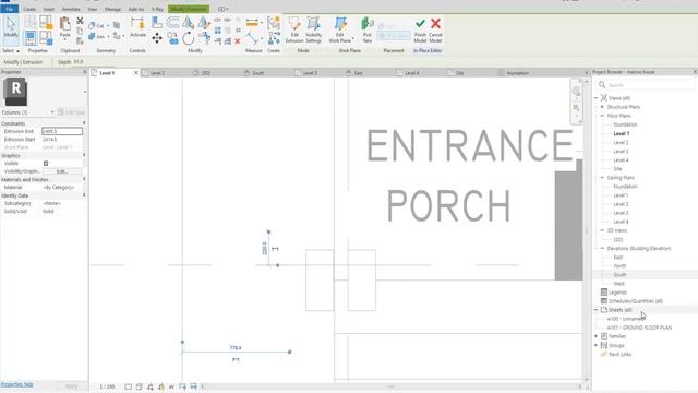 #5 HOW TO CREATE EXTRUTION DESIGN COMPLETE IN REVIT 2024 | MAINOO HOUSE DESIGN смотреть онлайн