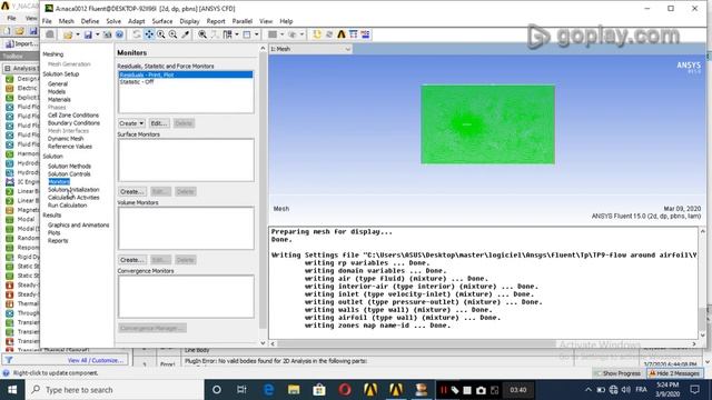 Inviscid flow around an airfoil NACA0012 using Ansys fluent-part 3-Solution смотреть онлайн