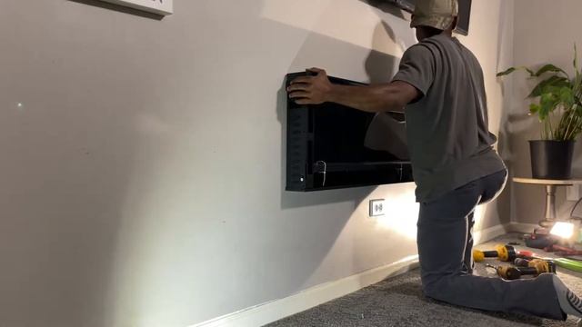 R.W. Flame Massive 60" Electric Fireplace Complete Install (Easy) & Full Review! Awesome Fireplace! смотреть онлайн