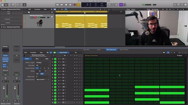 Аккорды и мелодии в Step Sequencer Logic Pro X 10.5 смотреть онлайн