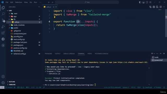 6 -Project Setup Installation, ShadcnUi Part 1 смотреть онлайн