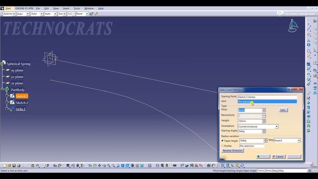 CATIA V5 | SURFACE DESIGN MODEL | TUTORIAL 3 | SPHERICAL SPRING смотреть онлайн
