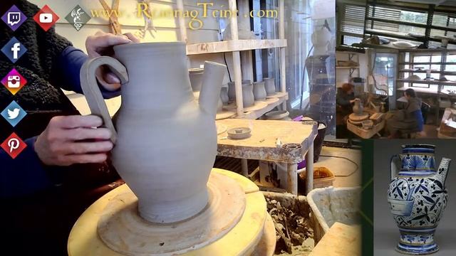 Italian Syrup Jar | Step 4: handle & lid finishing смотреть онлайн