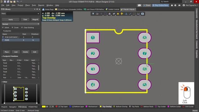 First component PCB Foot print and 3D model design смотреть онлайн