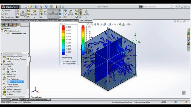 Flow simulation in oven - Solidworks смотреть онлайн