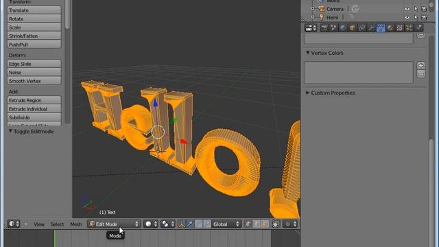 How To: Mesh Text in Blender смотреть онлайн