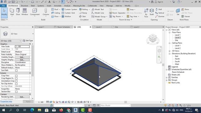 architectural revit | رسم الاسقف الخاصة (roof) في الريفيت المعماري | 23 смотреть онлайн