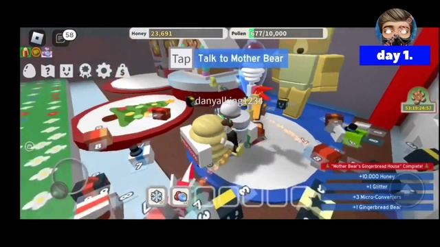 Starting As A Noob In Bss | Bee Swarm Simulator Noob To Pro With 0 Robux (day 1)