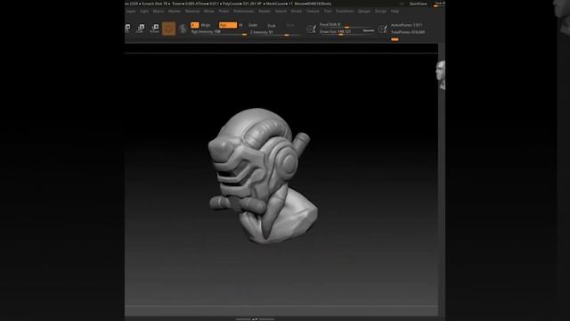 HardSurface in Zbrush - Sci-fi Helmet смотреть онлайн