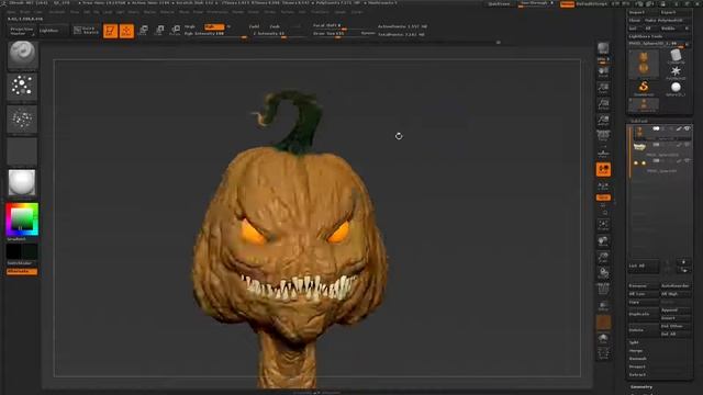 🎃 Halloween Is Here ! PumpkinHead concept | ZBrush to Photoshop Timelapse смотреть онлайн