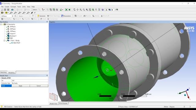 Ansys Tutorial: Three Methods for Defining Fluid Volume in Design Modeler смотреть онлайн