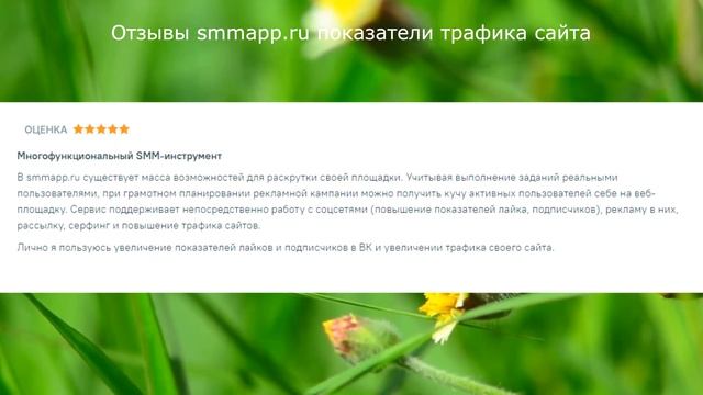 Отзывы smmapp.ru показатели трафика сайта смотреть онлайн