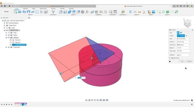 Hirth / Rosette joint in Fusion 360 (no trigonometri) смотреть онлайн