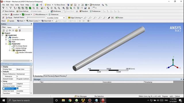 how to obtain Modal shape and natural frequency using ANSYS 18.1 (simulation software) for beginner смотреть онлайн