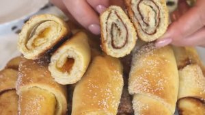 Печенье на рассоле. Постные рогалики с начинкой. Домашняя выпечка к чаю.