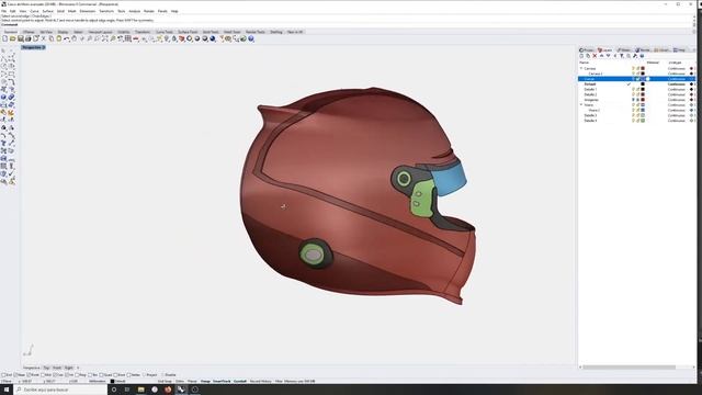 Tutorial Casco de Moto en Rhinoceros 3D Parte 9 смотреть онлайн