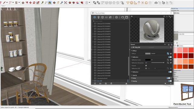 Sketchup Vray Next interior lighting Rendering, How to add Material and Light in day Scene #21 смотреть онлайн