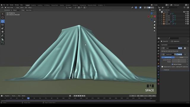 Easy Cloth Simulation in Blender 3.2 | BT смотреть онлайн
