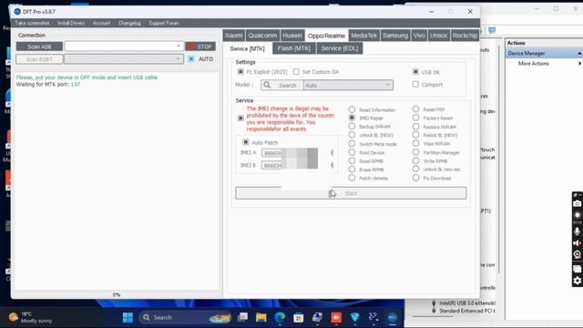 Oppo A57 Cph2387 Imei Repair Dft Pro