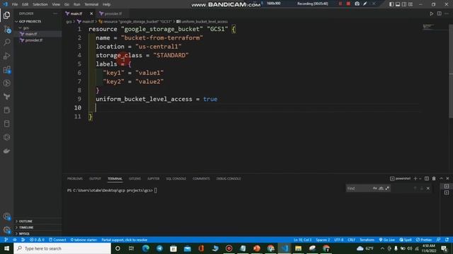 Create Google Cloud Storage Bucket using Terraform in GCP смотреть онлайн