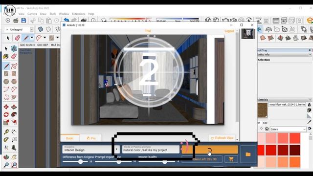 Arko AI Render trên SketchUp|Tạo Hình Ảnh Render với AI | BIM concept #sof #arko #sketch смотреть онлайн