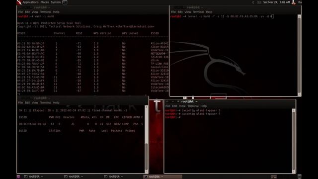 Crack Wps on backtrack 5 whit tool reaver and alfa AWUS036H 1000mW смотреть онлайн