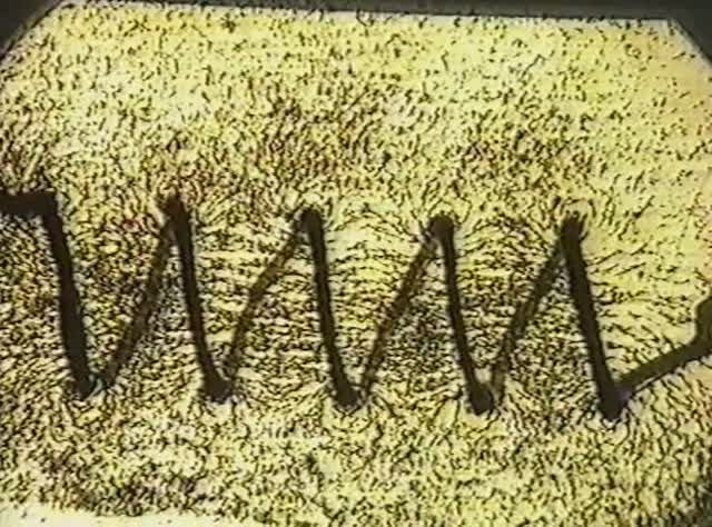 Физика. Опыты. Электричество и магнетизм.Визуализация силовых линий магнитного поля. Катушка с током смотреть онлайн