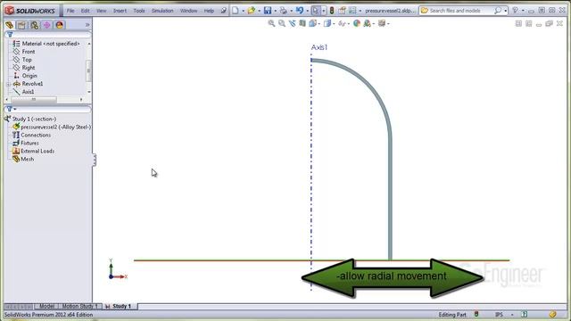 SOLIDWORKS Simulation - Roller/Slider Fixture Example смотреть онлайн