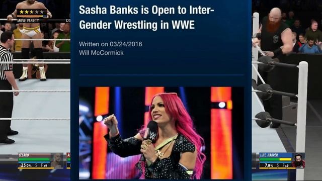 WWE NEWS ~ SASHA BANKS IN A INTER-GENDER MATCH? смотреть онлайн