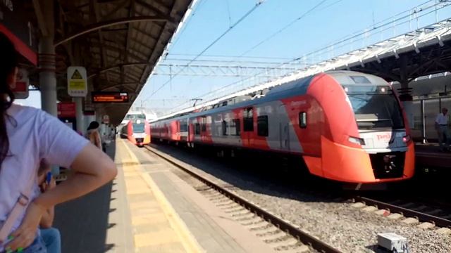 Электропоезд ЭС2Г-108 "Ласточка" следует по МЦК (внутренние кольцо) смотреть онлайн