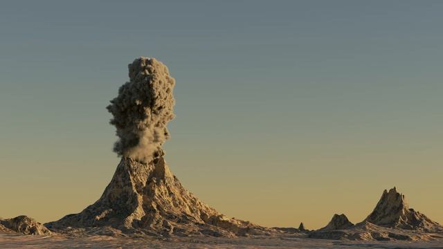 Volcanic Eruption 4k - Smoke Simulation смотреть онлайн
