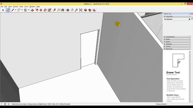 SketchUp 5 Creating walls for a skillion roof смотреть онлайн