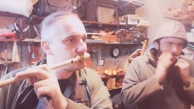 Overtone flute in E and jewsharp in B / Обертоновая флейта в Ми и варган в Си смотреть онлайн