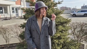 Обзор шляпки из кауни/машинное вязание