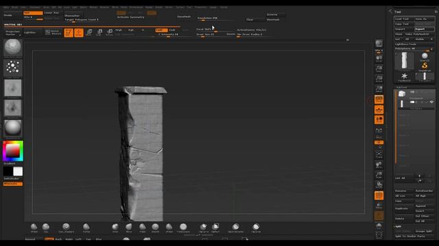 High poly sculpting Zbrush 3ds max tutorial part- 3 смотреть онлайн