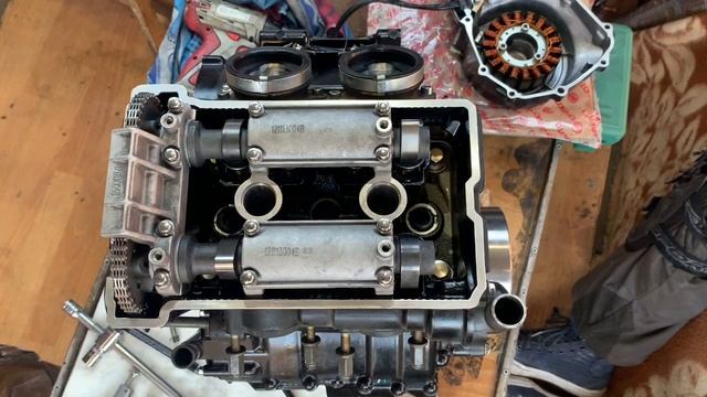 Cf650nk cf 650 engine rebuild, valve timing, part 4. Сборка грм, метки грм смотреть онлайн