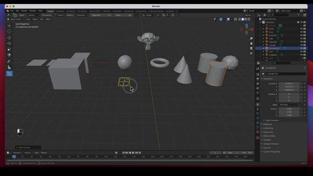 How to Create 3D Primitive Objects in Blender 2.93 смотреть онлайн