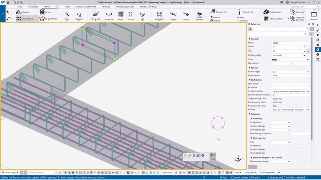 Tekla Structures - Chapter 1 Video 3 - Strip Footings смотреть онлайн