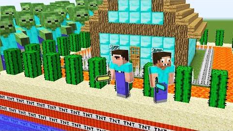 НУБ И ПРО ПОСТРОИЛИ ЗАЩИЩЕННЫЙ ДОМ ОТ ЗОМБИ МАЙНКРАФТ ! НУБИК ТРОЛЛИНГ ЛОВУШКА MINECRAFT АНИМАЦИЯ смотреть онлайн